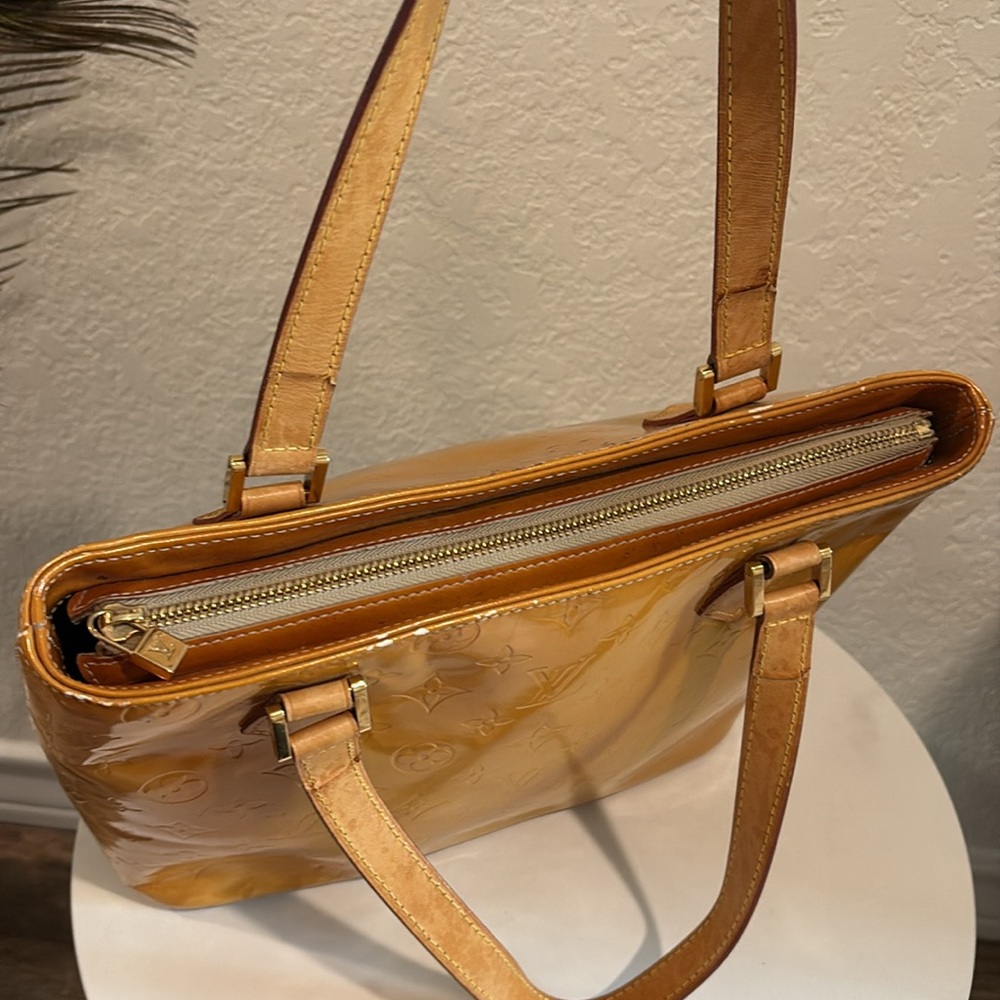Louis Vuitton Mustard Patent Leather Tote - Picture 6 of 14